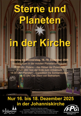 Plakat Sterne und Planeten in der Kirche